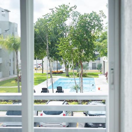 Depto 2 Rec. Con Vista A La Piscina En C. Privada Apartman Playa del Carmen Kültér fotó