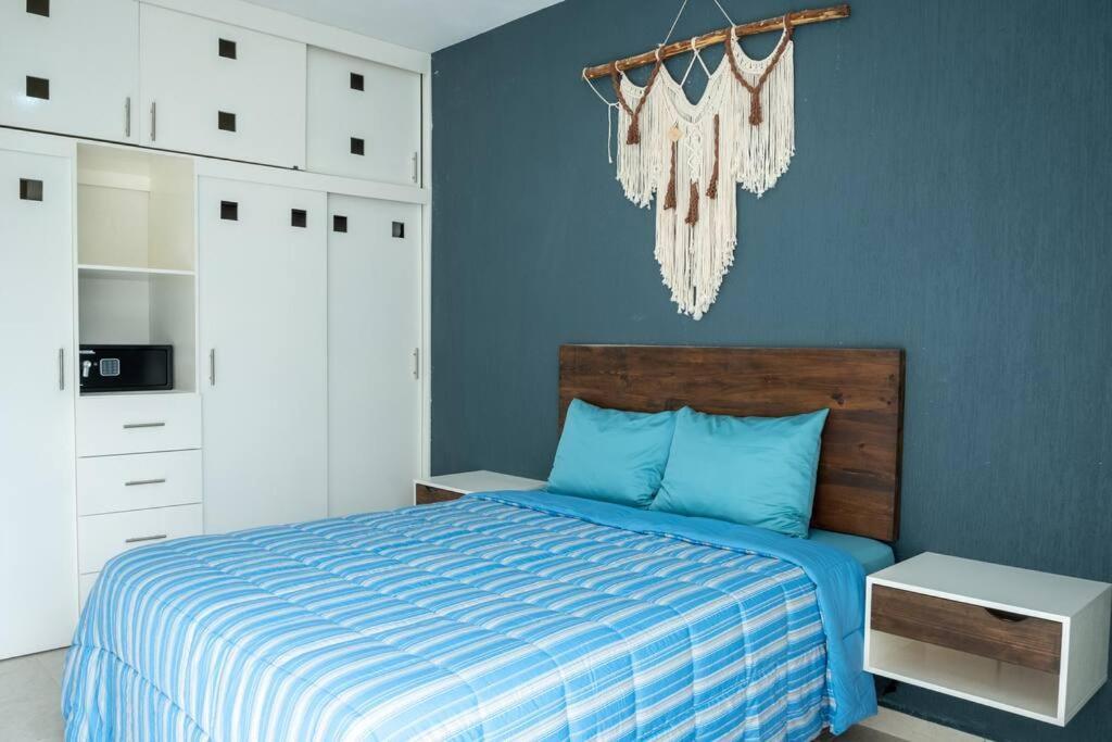 Depto 2 Rec. Con Vista A La Piscina En C. Privada Apartman Playa del Carmen Kültér fotó