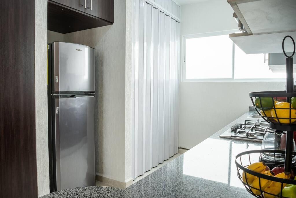 Depto 2 Rec. Con Vista A La Piscina En C. Privada Apartman Playa del Carmen Kültér fotó