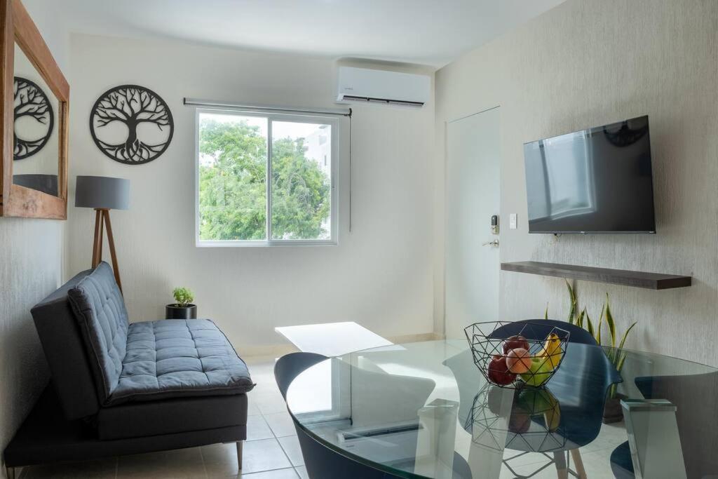 Depto 2 Rec. Con Vista A La Piscina En C. Privada Apartman Playa del Carmen Kültér fotó